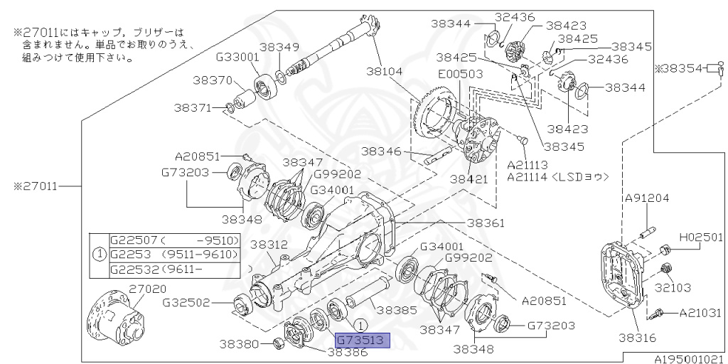 Subaru - Legacy Touring Wagon - BG5 - Jan-1996 - GTB - Wagon - F4WD - Manual Transmission - Right hand - BG5