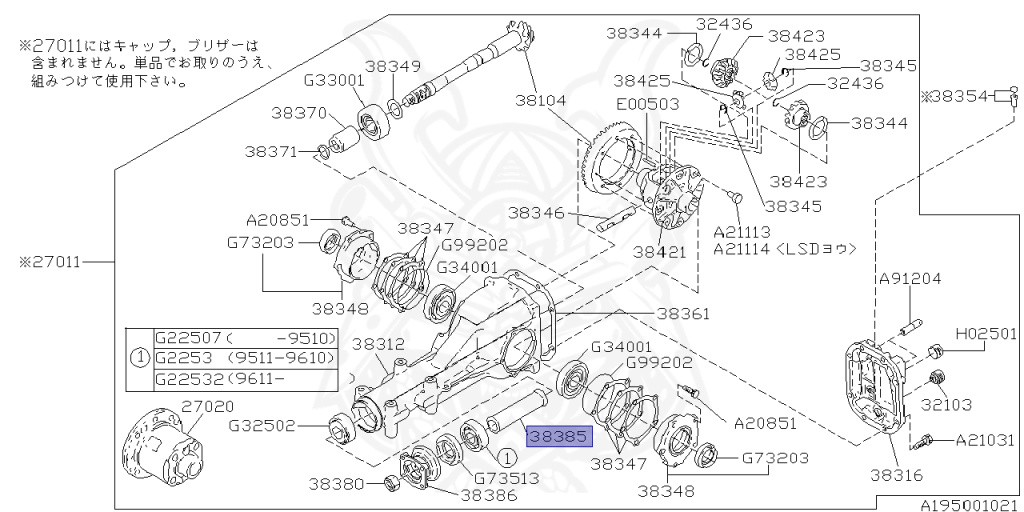 Subaru - Legacy Touring Wagon - BG5 - Jan-1996 - GTB - Wagon - F4WD - Manual Transmission - Right hand - BG5