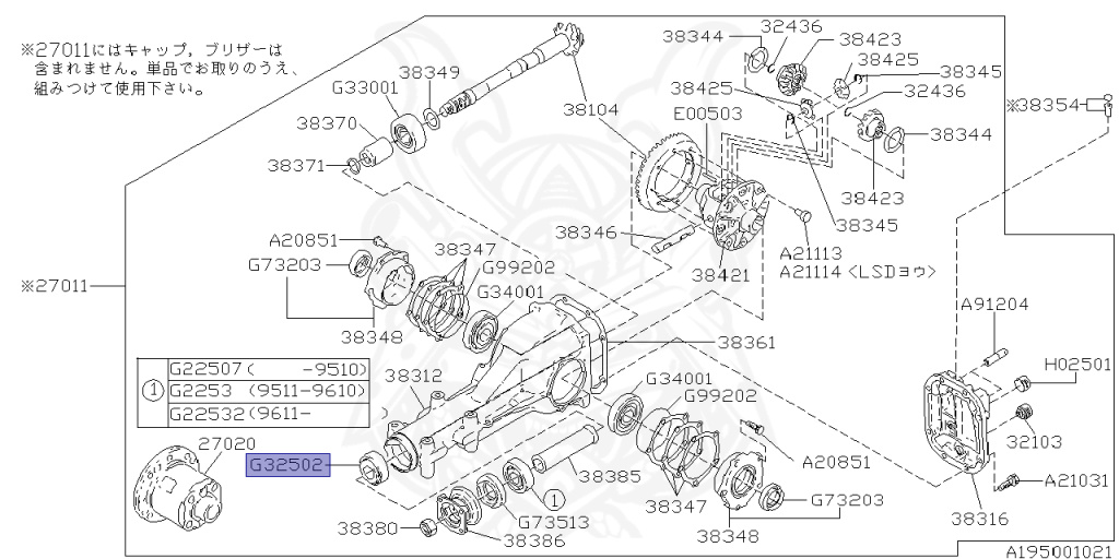 Subaru - Legacy Touring Wagon - BG5 - Jan-1996 - GTB - Wagon - F4WD - Manual Transmission - Right hand - BG5