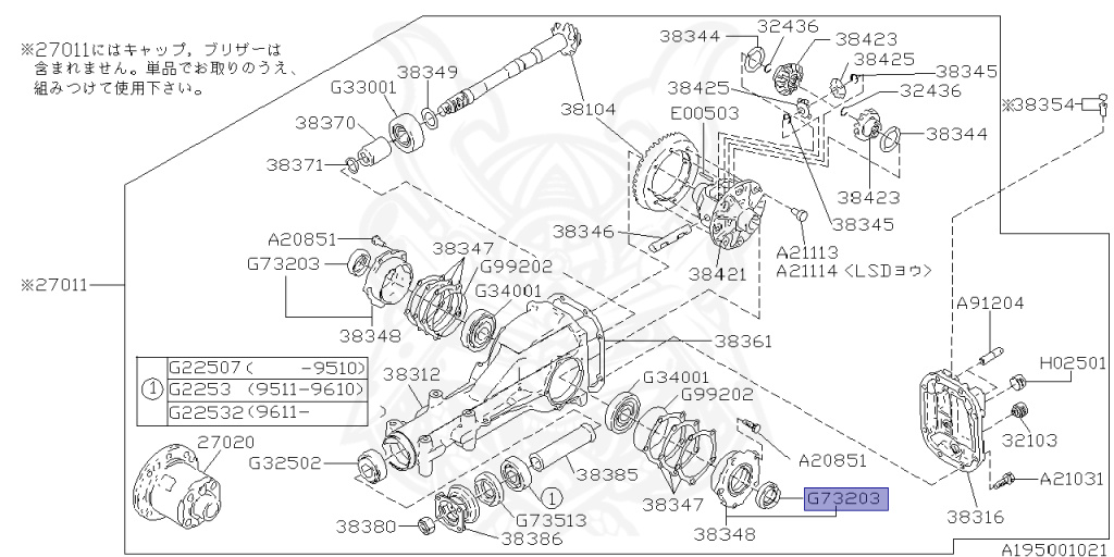 Subaru - Legacy Touring Wagon - BG5 - Jan-1996 - GTB - Wagon - F4WD - Manual Transmission - Right hand - BG5
