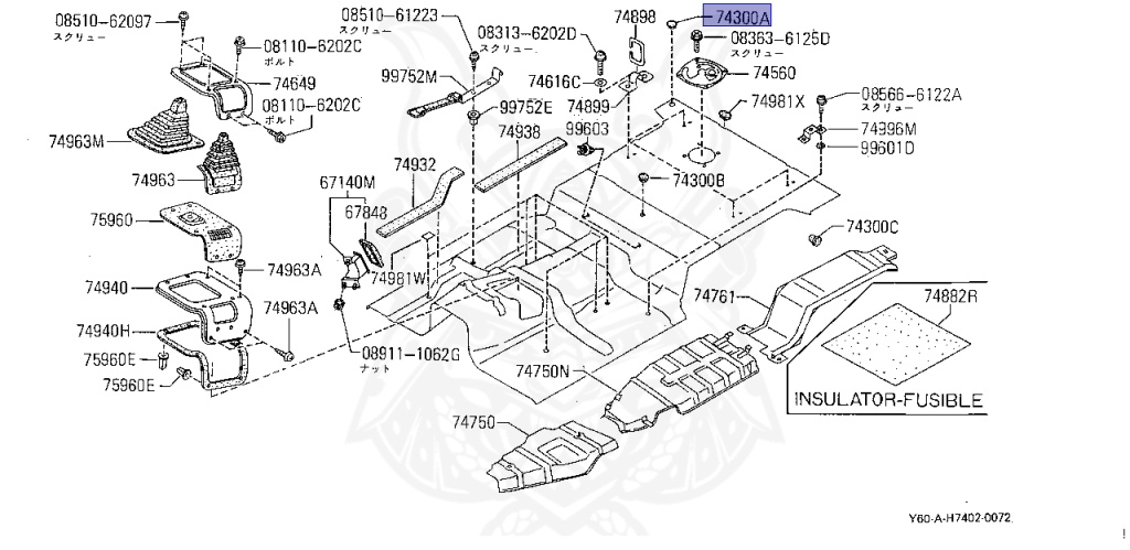 Nゲージ 06212-2500P - Nissan - Plug, Front Floor - Nengun Performance