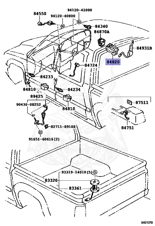 とと 84820-16030 - Toyota - Power Window Regulator Master Switch Assy