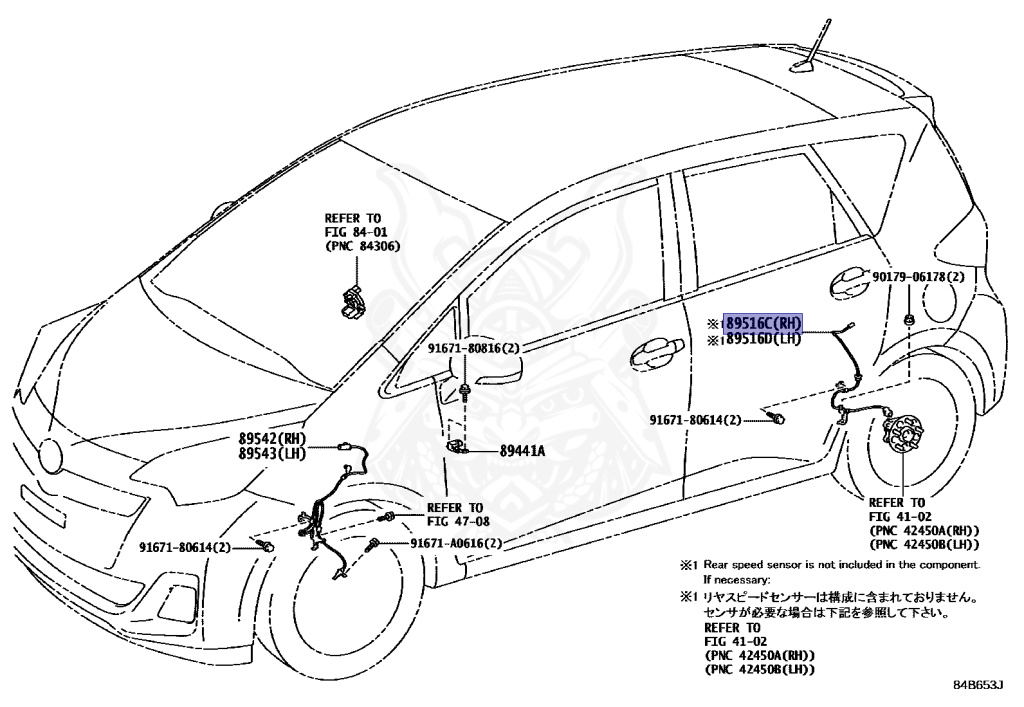 89516-52130 - Toyota - ABS Sensor Cable - Nengun Performance