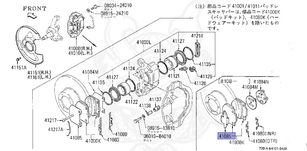 Nissan - Datsun - 720 - 1981 - DELUXE TYPE - Temporary Track (TL) - 4 WHEEL DRIVE(4WD) - 5 SPEED MANUAL TRANS(F5) - L18S