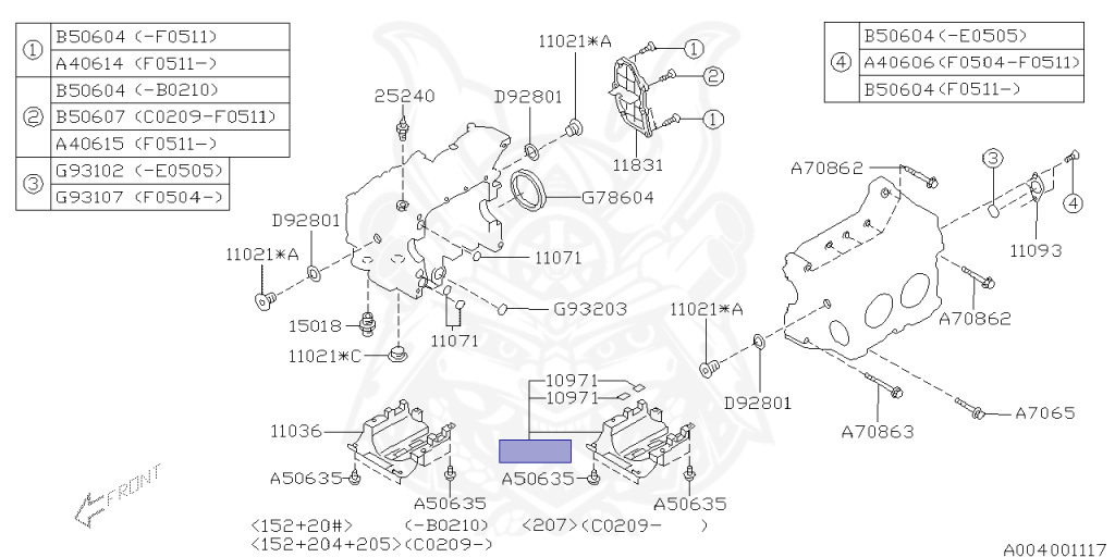 Subaru - Impreza WRX STI - GDB - Jan-2006 - RAR - Sedan - 4W - 6-speed manual transmission - Right hand - EJ207