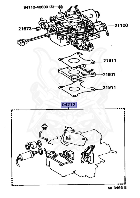 04212-11040 - Toyota - Gasket Kit, Carburetor - Nengun Performance