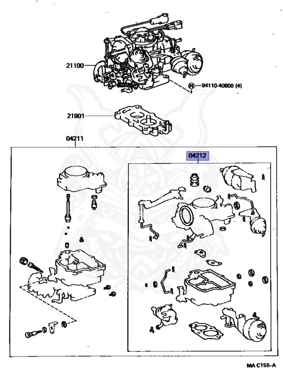 04212-11040 - Toyota - Gasket Kit, Carburetor - Nengun Performance