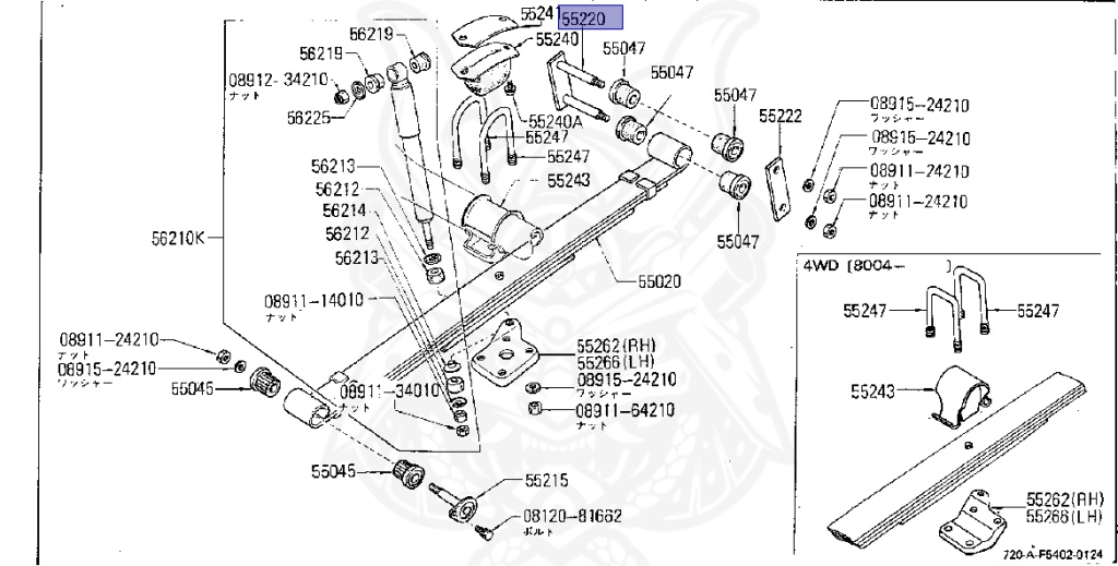 Nissan - Datsun - 720 - 1983 - GL TYPE - Guard Truck (TL) - 2 WHEEL DRIVE(2WD) - 4 SPEED T/M COLUMN SHIFT(R4) - Z16S
