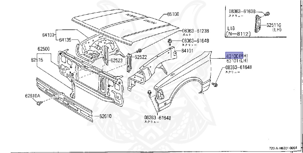 Nissan - Datsun - 720 - 1982 - DELUXE TYPE - CONVERTIBLE(CV) - 2 WHEEL DRIVE(2WD) - 4 SPEED T/M COLUMN SHIFT(R4) - SD22