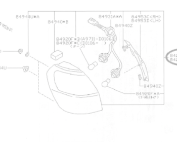Subaru - Lamp ASSY Rear Combination LH
