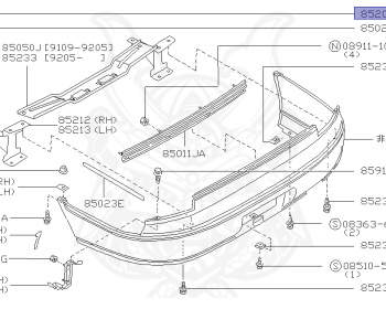 Nissan - Bluebird - U13 - 1993 - ARX - HARDTOP(K) - 2 WHEEL DRIVE(2WD) - MANUAL TRANSMISSION(MT) - CD20