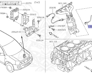 Nissan - X-Trail - T31 - 2013 - X/XTT/GT Grade - WAGON(W) - 2 WHEEL DRIVE(2WD) - CVT(CVT) - MR20DE