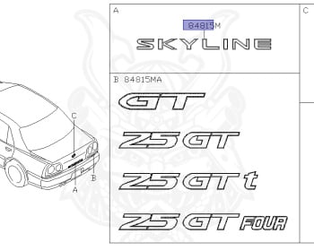 Nissan - Skyline - R34 25GT - ENR34 - 2000 - 25GT - 4 DOOR SEDAN(4S) - AUTOMATIC-FLOOR SHIFT(AT.F4) - High cast, 2-link (IRS.2WD) - RB25DE
