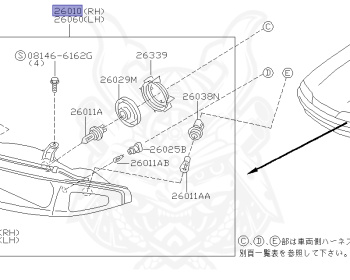 Nissan - Skyline - R33 GTS - R33 - 1996 - GTS25/S - 4 DOOR SEDAN(4S) - 2 WHEEL DRIVE(2WD) - AUTOMATIC-FLOOR SHIFT(AT.F4) - IRS TYPE(IRS) - RB25DE
