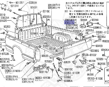 Nissan - Datsun - 720 - 1980 - GL TYPE - KING CAB(KC) - 2 WHEEL DRIVE(2WD) - 4 SPEED T/M COLUMN SHIFT(R4) - L18S