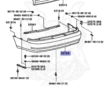 ミミ 90468-04079 - Toyota - CLIP (FOR FRONT BUMPER), NO.2 - Nengun