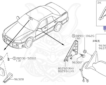 Nissan - Skyline - R34 GT - HR34 - 1998 - 20GT - 4 DOOR SEDAN(4S) - MANUAL TRANS 5-SPEED(MT.F5) - High-speed 2-link (IRS.2WD) - RB20DE