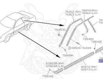 Genuine Skyline R31 Exterior OEM parts supplied from Japan