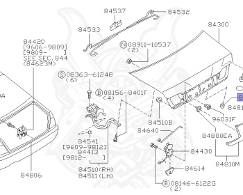 Nissan - Cima - FGY33 - 1996 - 41LV - SEDAN(S) - AUTOMATIC TRANSMISSION(AT) - 2-link IRS suspension (2WD.IRS) - VH41DE
