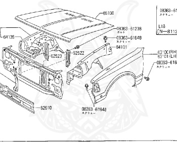 Nissan - Datsun - 720 - 1979 - DELUXE TYPE - CONVERTIBLE(CV) - 2 WHEEL DRIVE(2WD) - 4 SPEED T/M COLUMN SHIFT(R4) - J16S