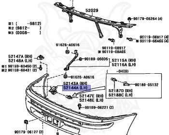 Toyota - Corolla - AE100 - 1994 - SE-L TYPE - 4-DOOR(SEDAN) - Automatic - 5AFE