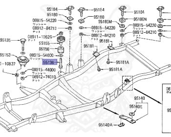 Nissan - Datsun - 720 - 1981 - GL TYPE - KING CAB(KC) - 2 WHEEL DRIVE(2WD) - 4 SPEED T/M COLUMN SHIFT(R4) - J16S