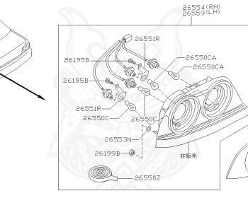 Nissan - Skyline GT-R - BCNR33 - 1995 - GTR TYPE - 2 door hard top (2K) - 4 WHEEL DRIVE(4WD) - MANUAL TRANS 5-SPEED(MT.F5) - HICAS - RB26DETT