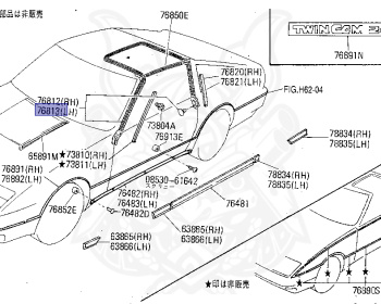 Nissan - Fairlady Z - Z31 - 1989 - ZR - AUTOMATIC TRANSMISSION(AT) - T-bar roof (KZ#) - VG30D