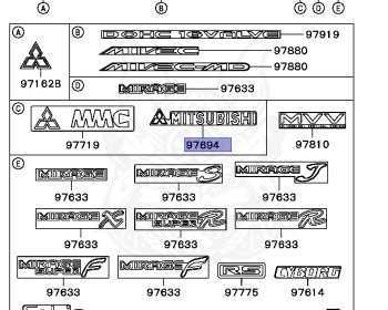 Mitsubishi - Mirage - CA4A - 1992 - DRHH2 - 4G92