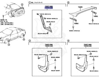 Genuine Celica ST202 Exterior OEM parts supplied from Japan