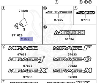 Mitsubishi - Mirage - CJ4A - 1995 - MNDH - 4G92