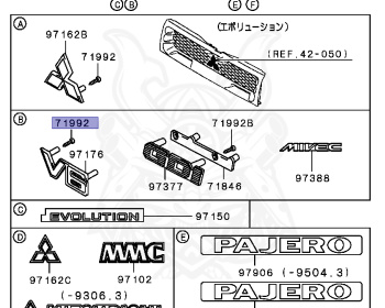 Mitsubishi - Pajero - V43W - 1992 - GRXE - 6G72