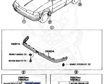 Toyota - Carina - AT170 - 1989 - SIDE GLASS - SEDAN - Manual - 5AF