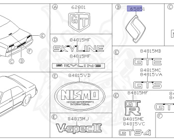 Genuine Skyline GT-R BNR32 Exterior OEM parts supplied from