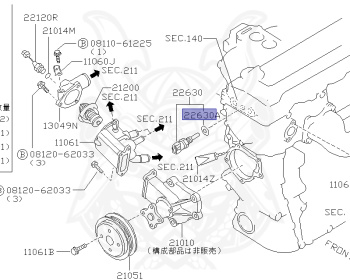 Nissan - Sunny - B13 - 1990 - EX SALOON GRADE - 4 DOOR SEDAN(4S) - 2 WHEEL DRIVE(2WD) - AUTOMATIC TRANSMISSION(AT) - GA13DS