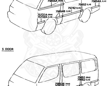 Toyota - Hiace - LH113V - 1990 - CUSTOM DELUX TYPE - 5-DOOR - Manual - 3L