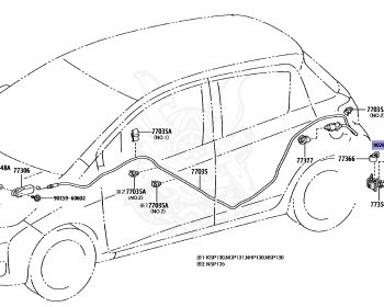 Toyota - Vitz - NSP130 - 2012 - F TYPE - 5-DOOR - Variator - 1NRFE