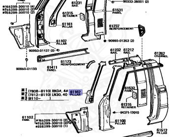 Genuine Hilux RN39 Exterior OEM parts supplied from Japan - Nengun