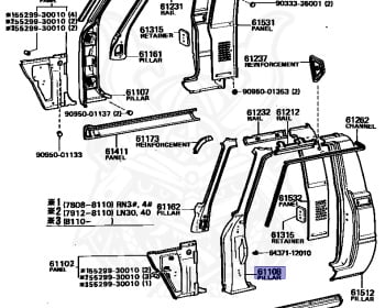 Genuine Hilux LN36 Exterior OEM parts supplied from Japan - Nengun