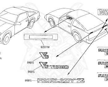 Genuine Fairlady Z Z31 Exterior OEM parts supplied from
