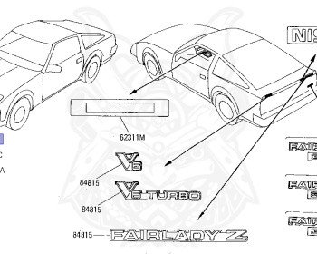 Genuine Fairlady Z Z31 Exterior OEM parts supplied from Japan