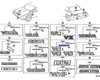 Toyota - Camry - SV11 - 1985 - VX TYPE - 4-DOOR - Manual - 2SELU