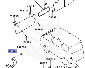 Mitsubishi - Minicab Van - U44V - 1990 - HLNGF - 4A30