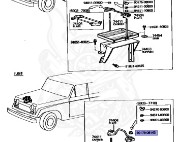 Toyota - Land Cruiser - FJ40 - 1975 - SOFTTOP (TARPAULIN CANVASTOP OR VINYLTOP) - Manual - F