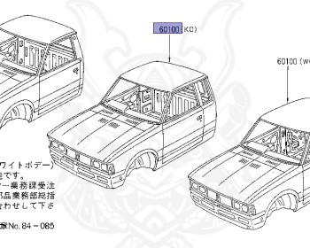 Nissan - Datsun - 720 - 1984 - DELUXE TYPE - CONVERTIBLE(CV) - 2 WHEEL DRIVE(2WD) - 4 SPEED T/M COLUMN SHIFT(R4) - Z18S