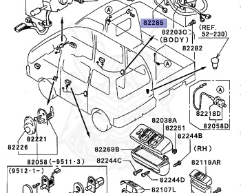 Mitsubishi - Minicab Van - U44V - 1990 - HLNGF - 4A30