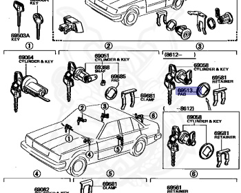Toyota - Carina - AA60 - 1982 - SIDE GLASS - SEDAN - Manual - 3AU