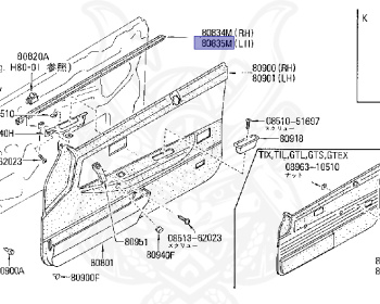 Genuine Skyline R30 Exterior OEM parts supplied from Japan