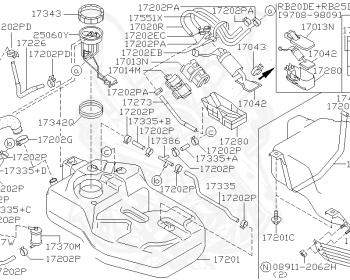 Nissan - Stagea - WC34 - 1996 - 20G - WAGON(W) - 2 WHEEL DRIVE(2WD) - AUTOMATIC TRANSMISSION(AT) - RB20E