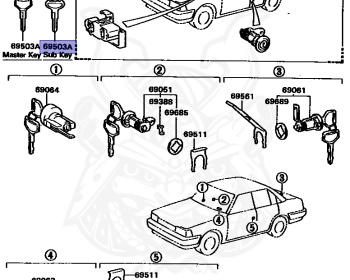 Toyota - Carina - AT150 - 1984 - SIDE GLASS - 4-DOOR - Automatic - 3ALU